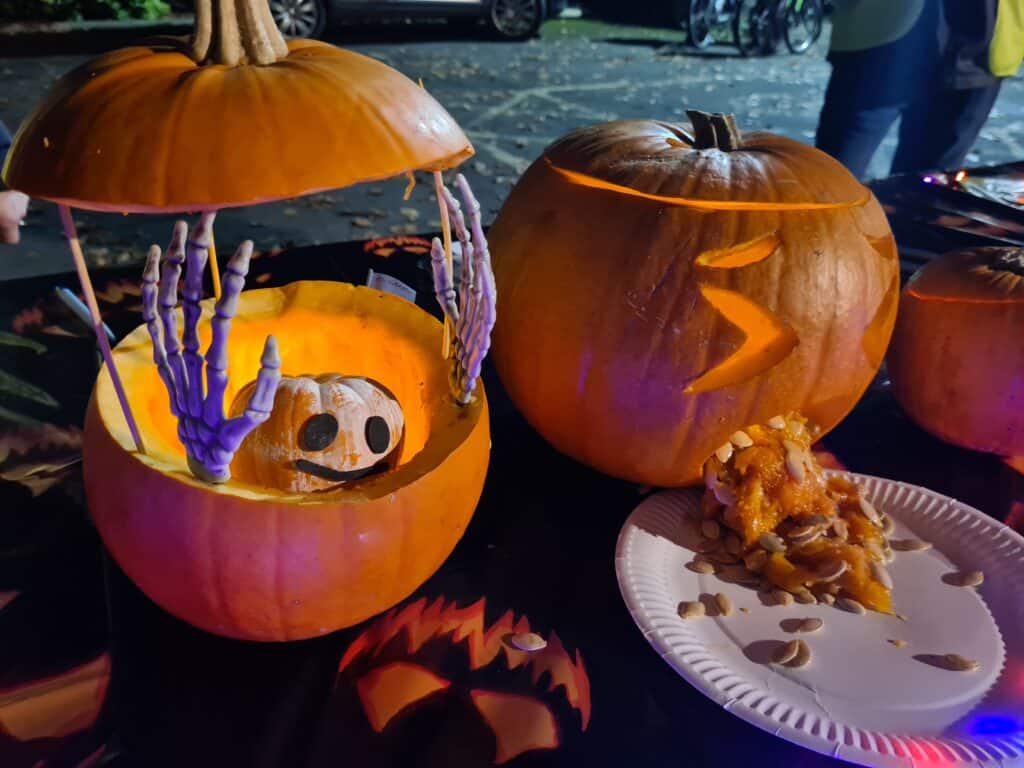 Display of pumpkins