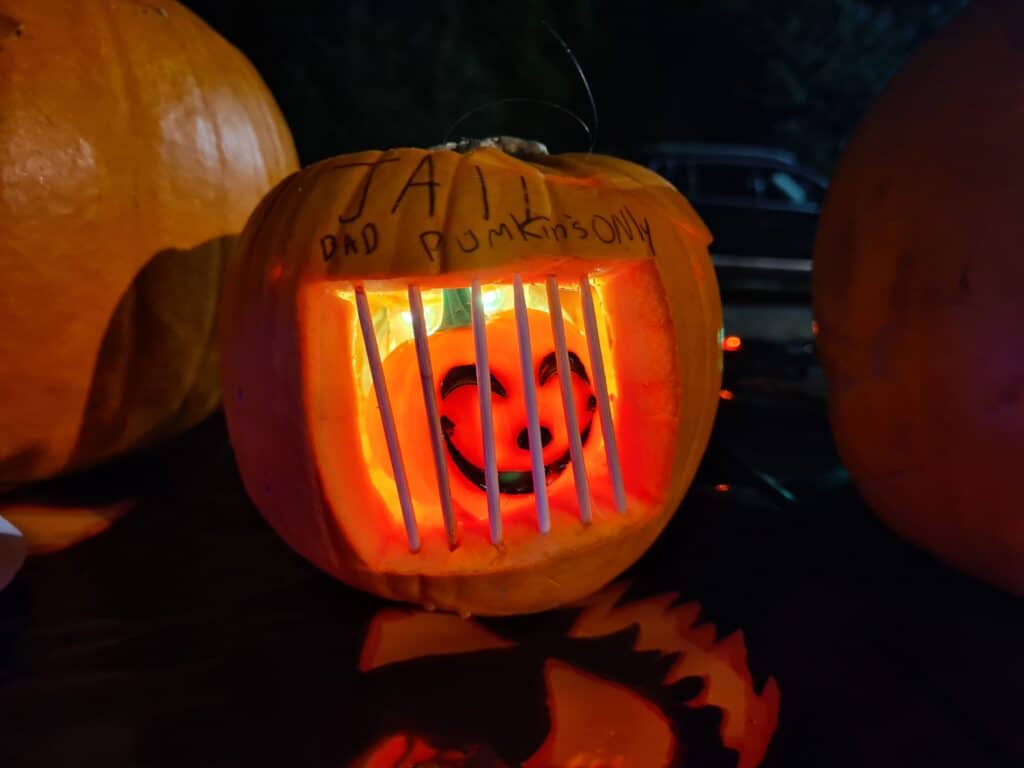 Display of pumpkins