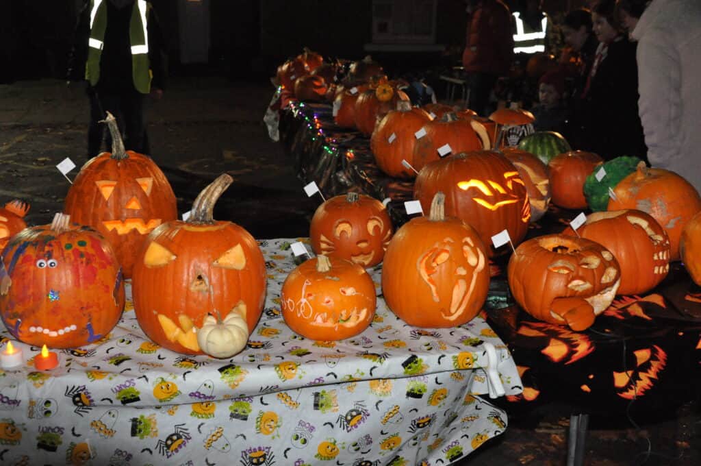 Display of pumpkins