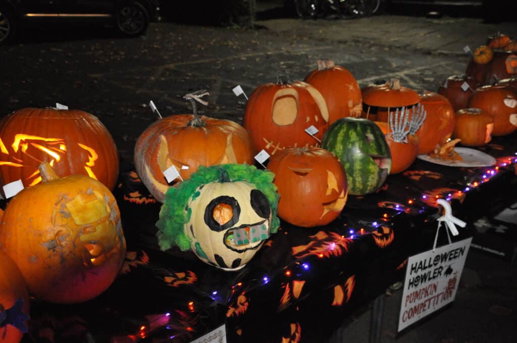 Display of pumpkins