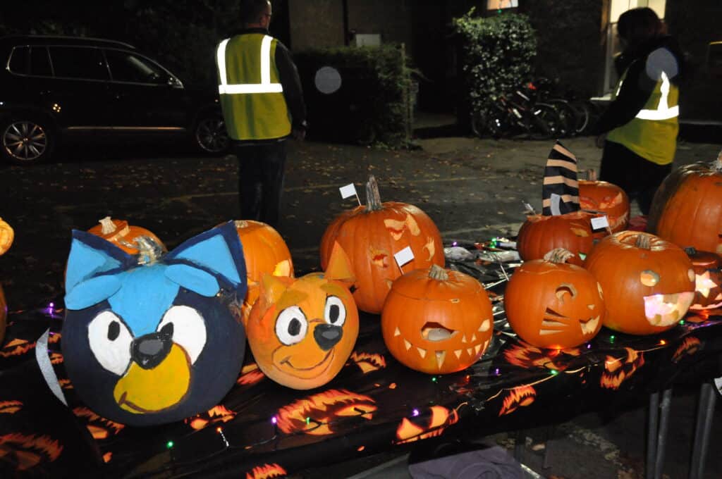 Display of pumpkins