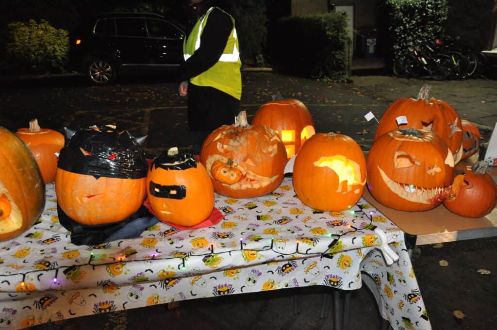 Display of pumpkins