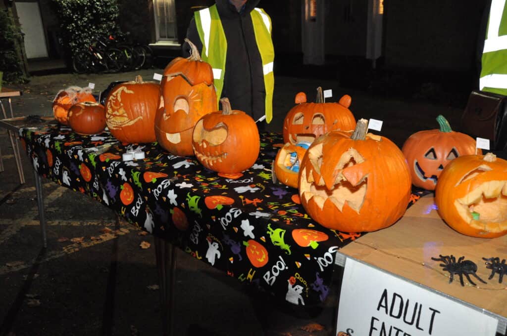 Display of pumpkins